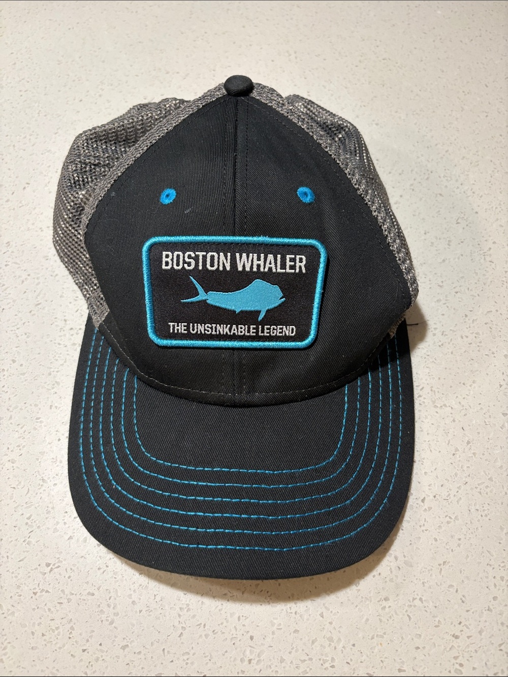 Black & Teal Trucker Cap